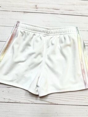 Girls White Adidas Shorts (size small)